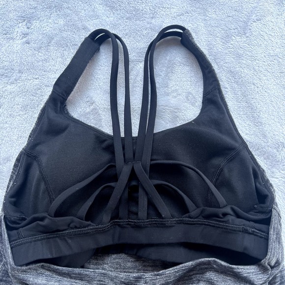 Lululemon Shirt Womens 4 Gray Black Free To Be Serene Tank Top Athletic Yoga Gym - Picture 6 of 10